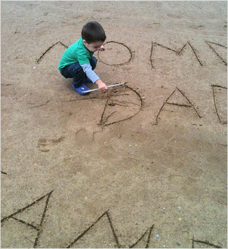 Cam learning letters in the mud