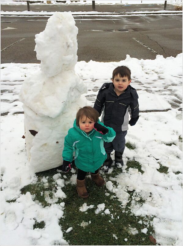 Snowman at Dawson road park