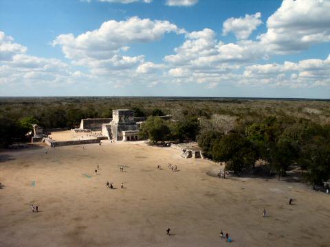 Ball Court from the top of the pyramid